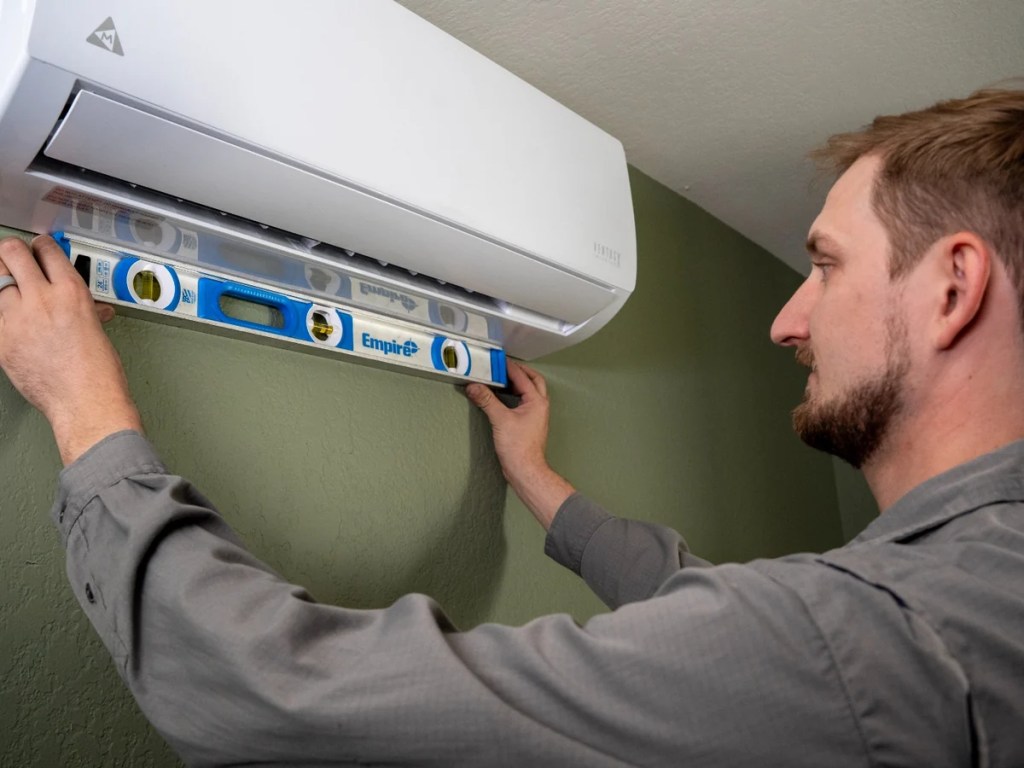 Wall-mounted ductless mini-split indoor unit