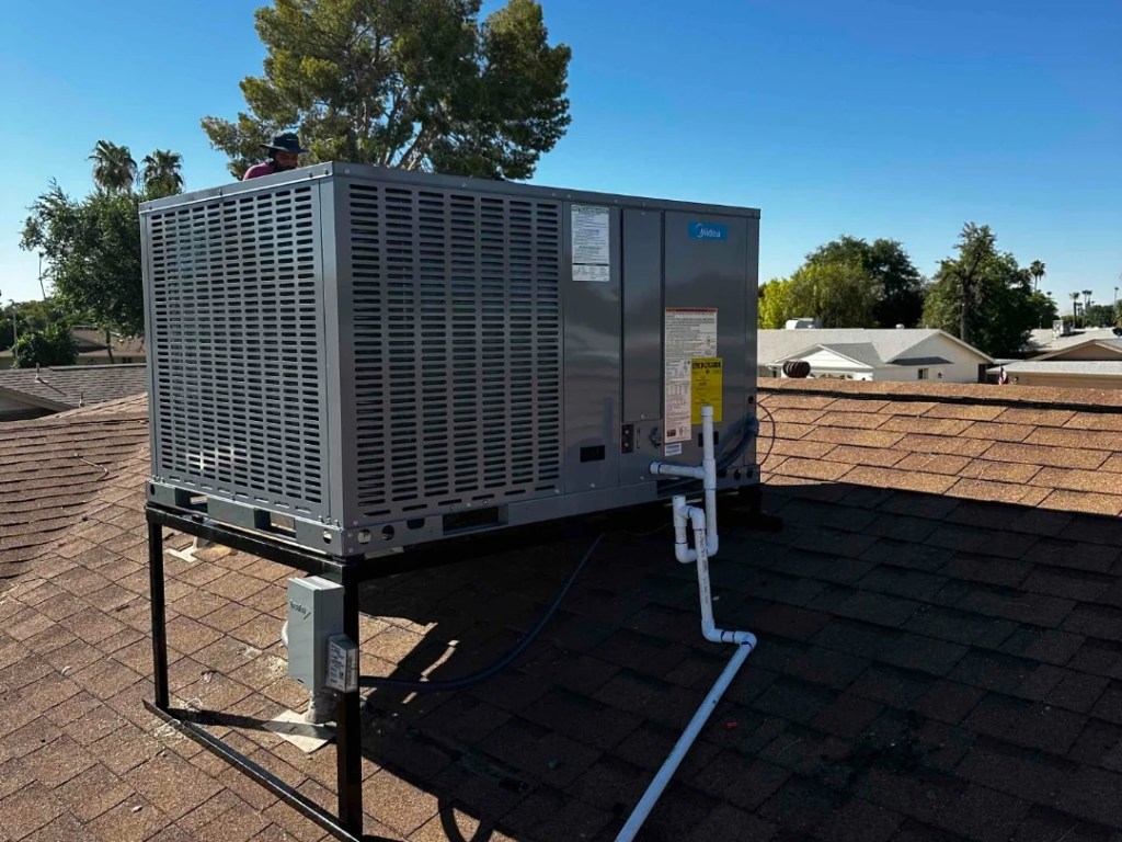 AZ Perfect Comfort technician performing commercial HVAC maintenance