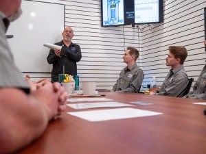 AZ Perfect Comfort team meeting in the company training room