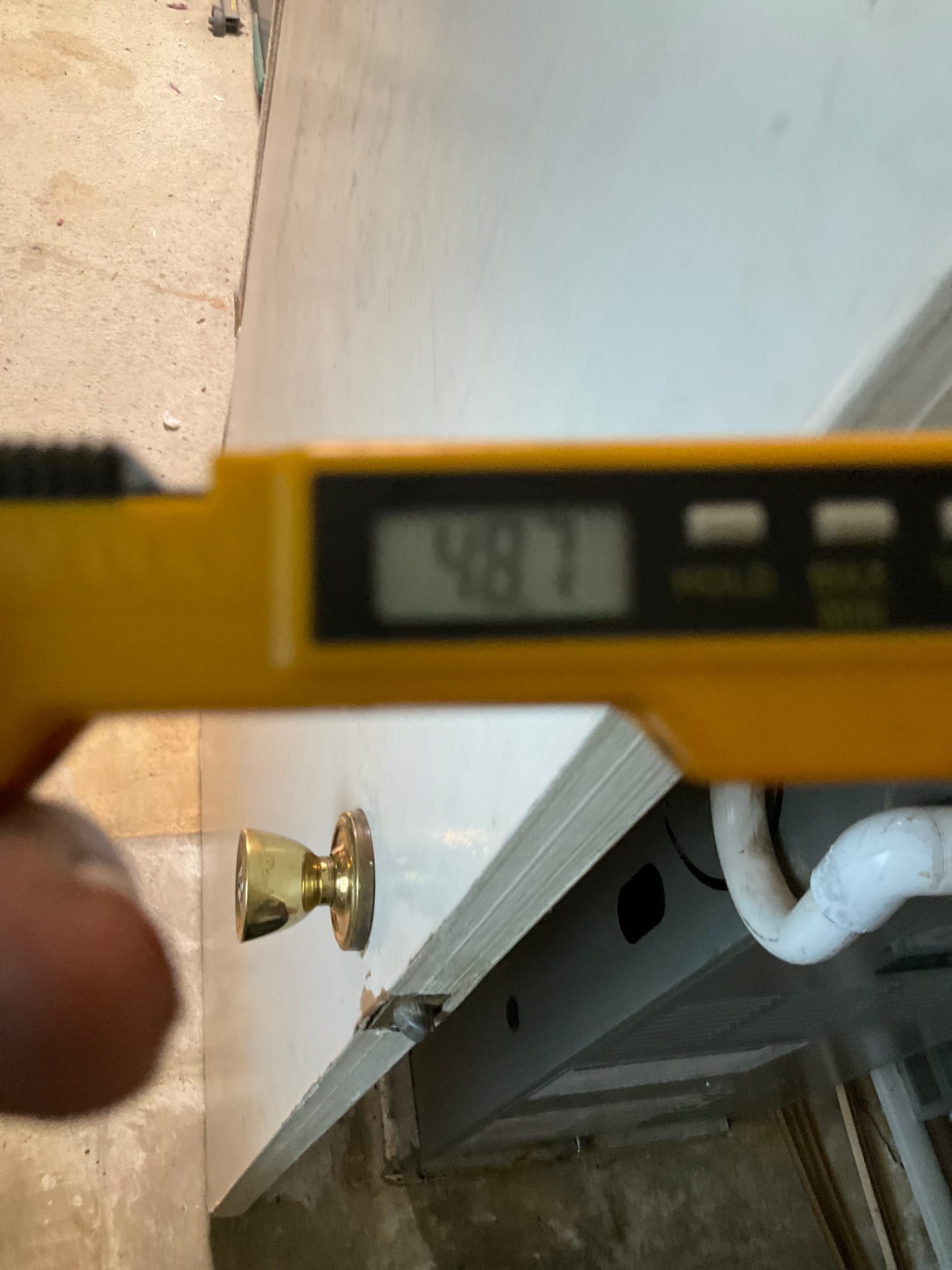HVAC diagnostic instrument photographed during the service visit.