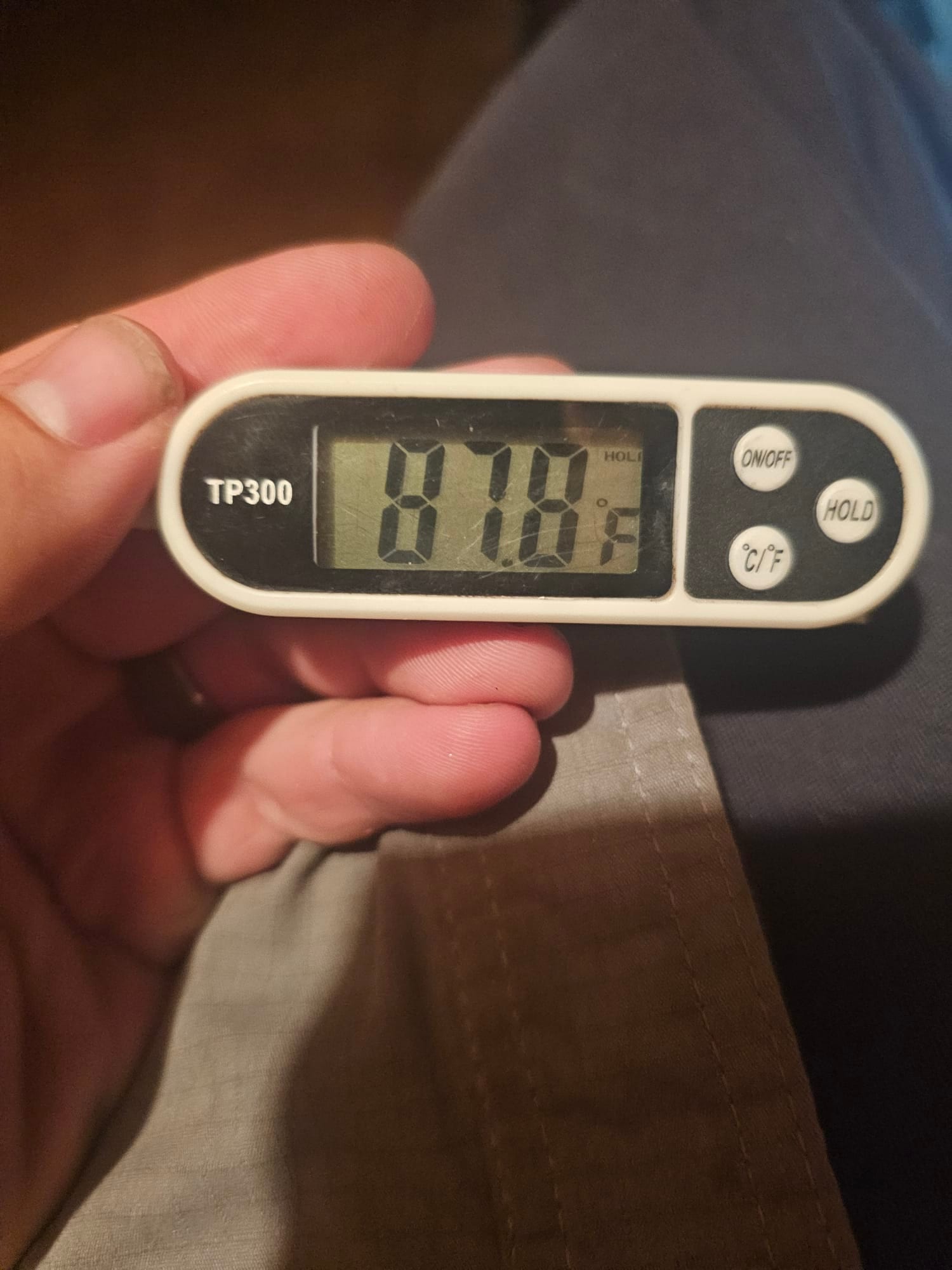Diagnostic instrument display shows 87.8 °F.