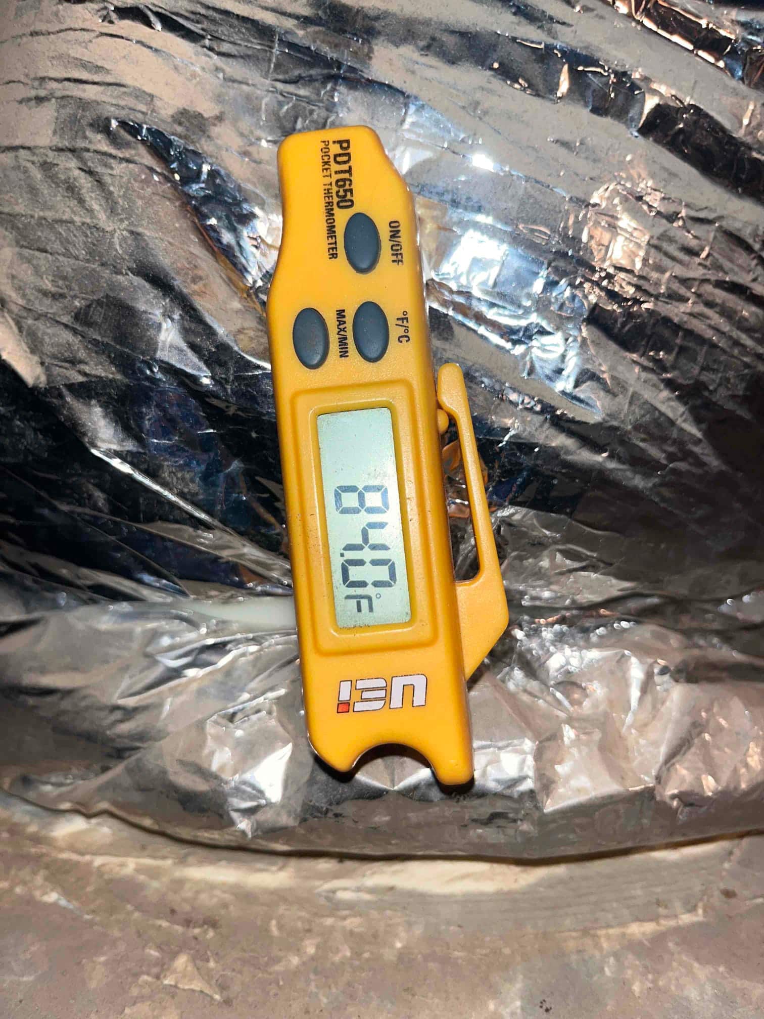 Diagnostic instrument display shows 84 °F.