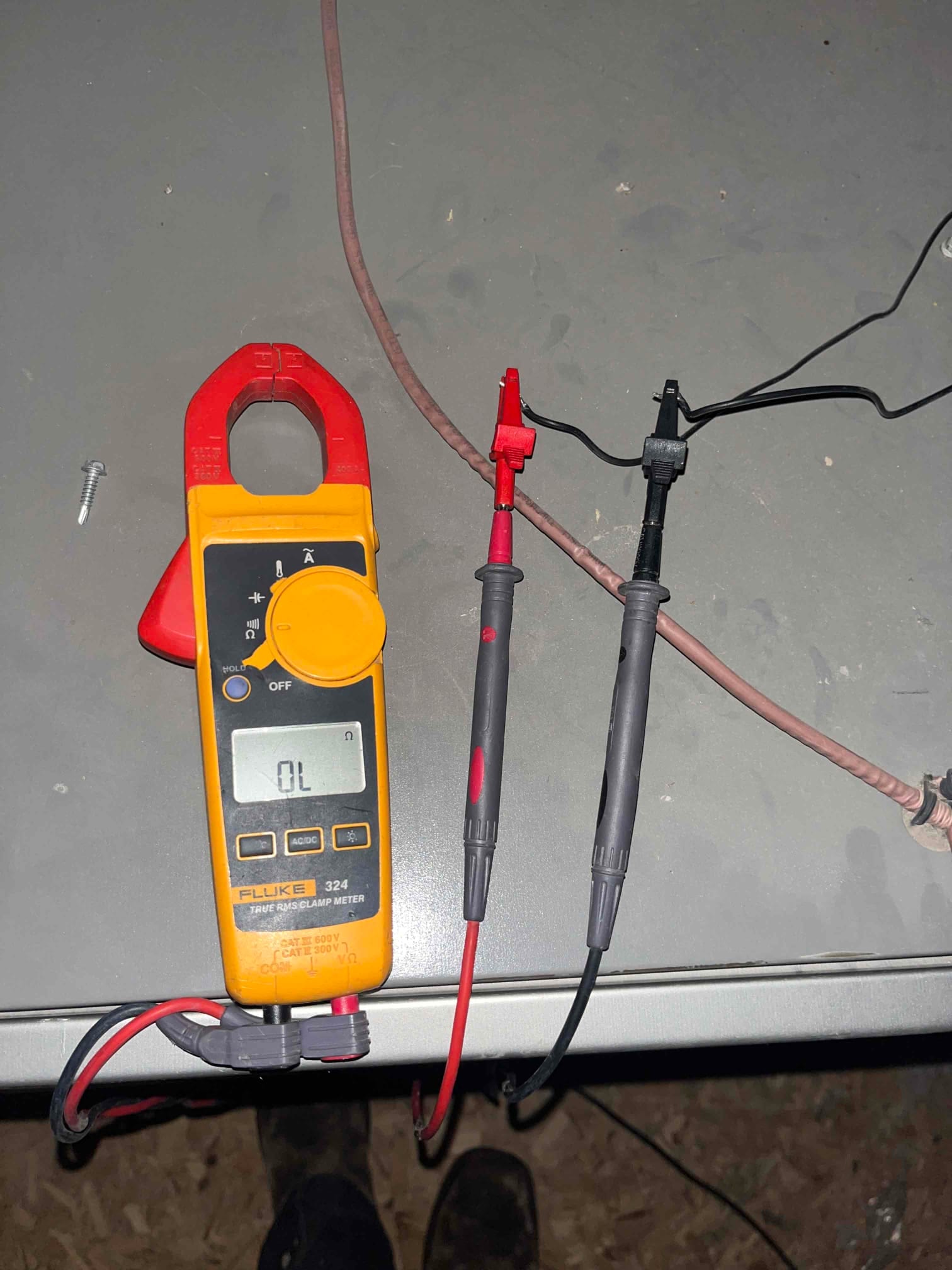 HVAC diagnostic instrument photographed during the service visit.