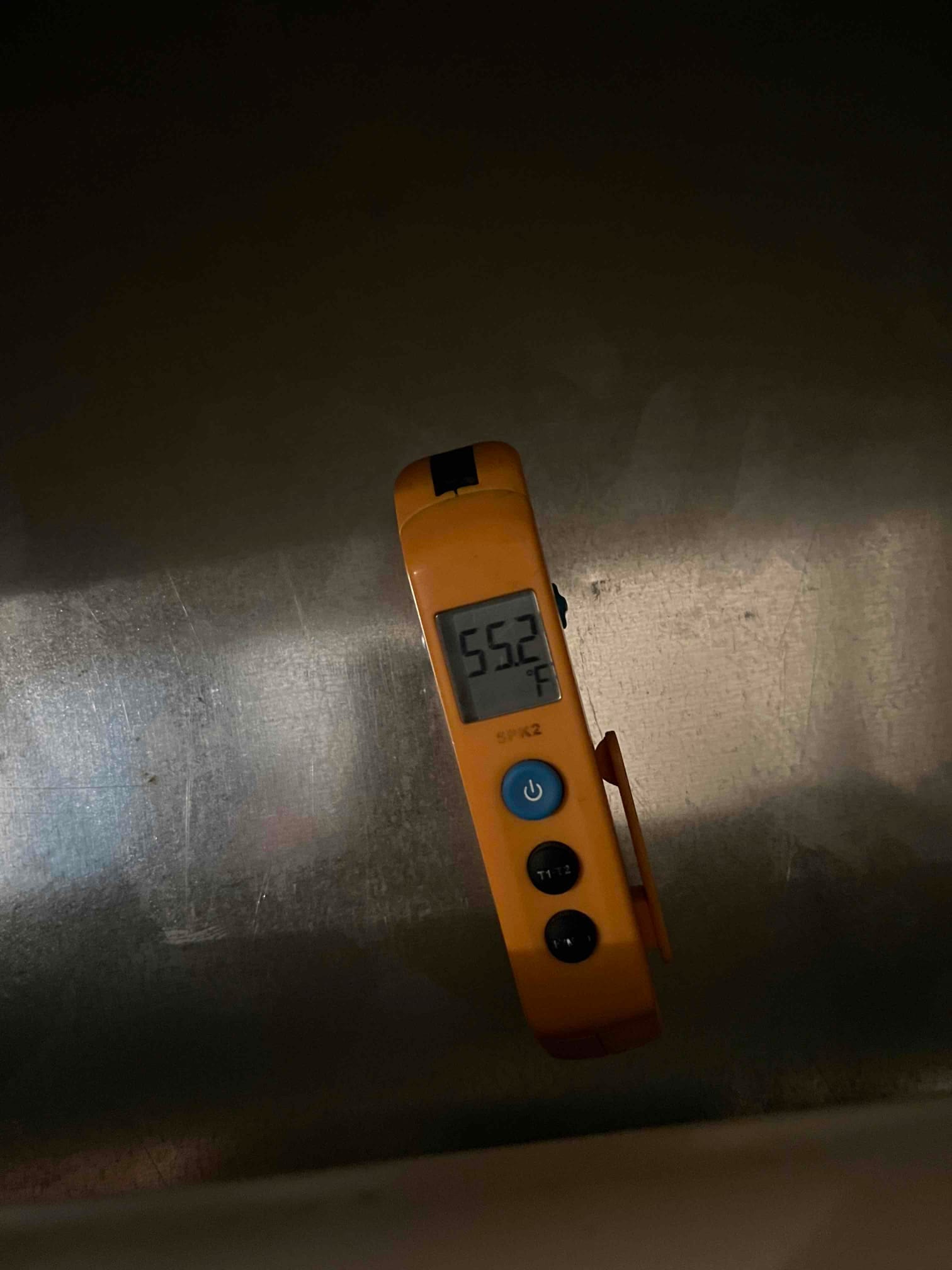 Diagnostic instrument display shows 55.2 °F.