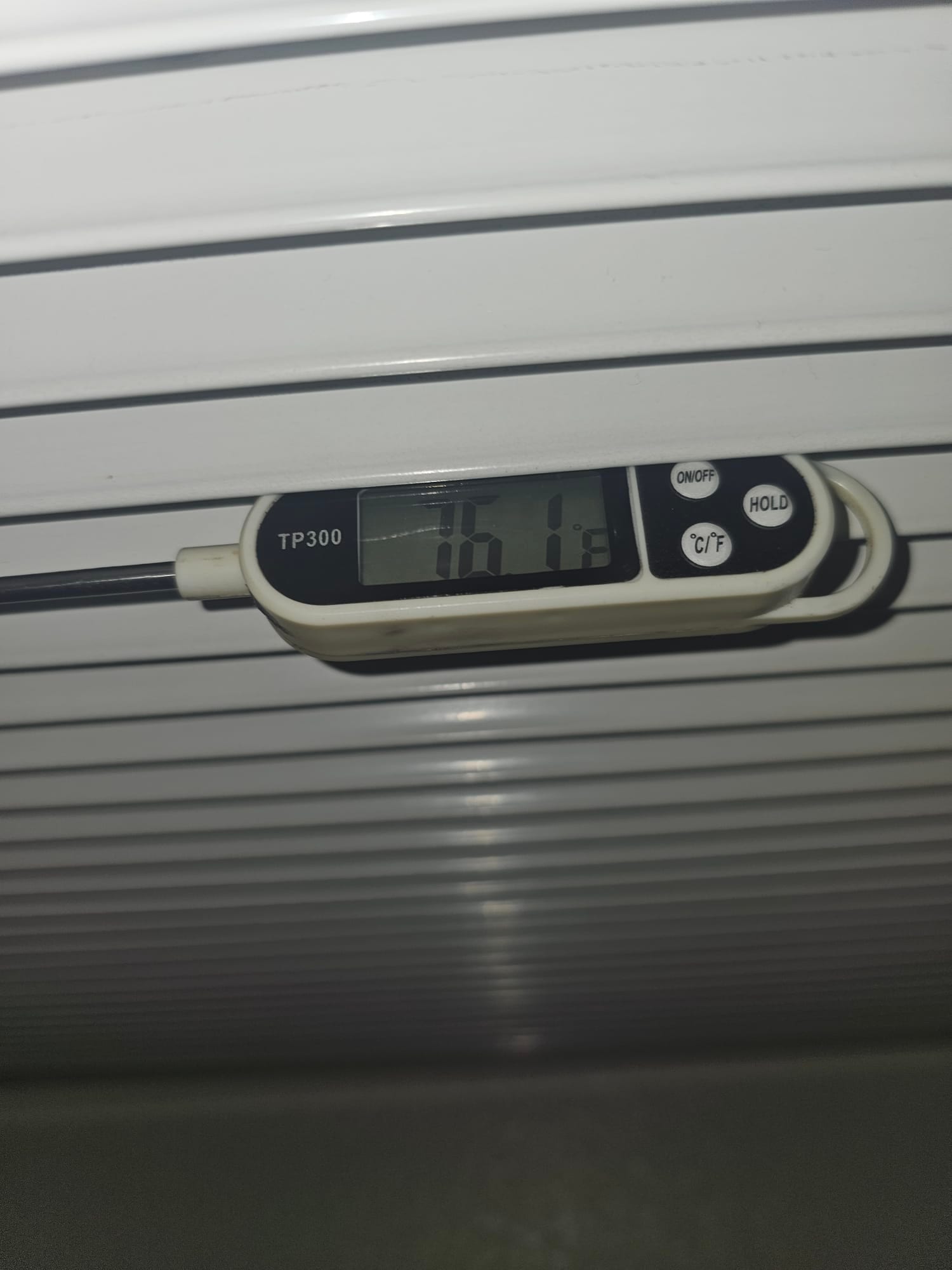 HVAC diagnostic instrument photographed during the service visit.