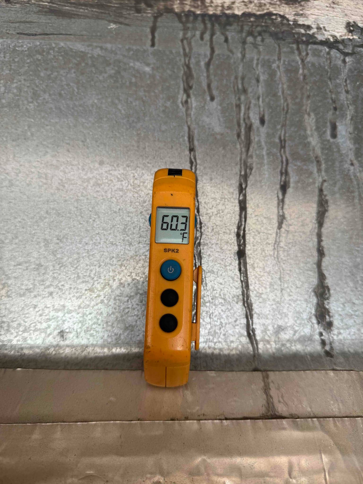 Diagnostic instrument display shows 60.3 °F.